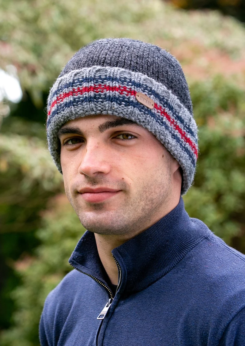Erin Men's Rib Pullon Hat | Charcoal Grey
