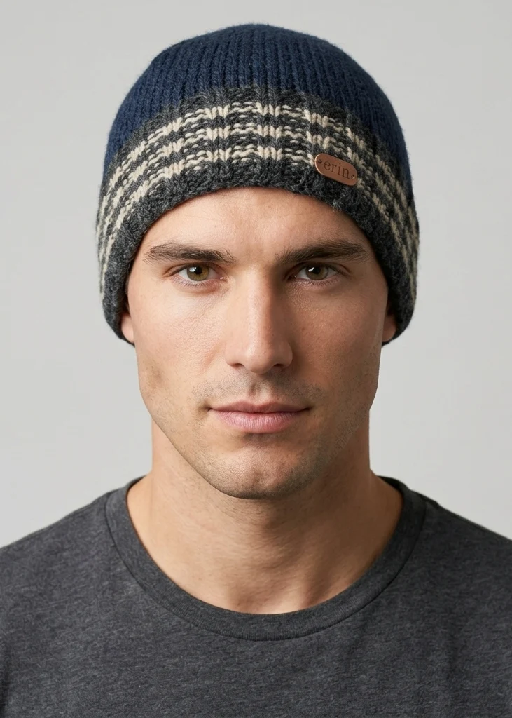 Erin Rib Turnup Hat | Navy Wool