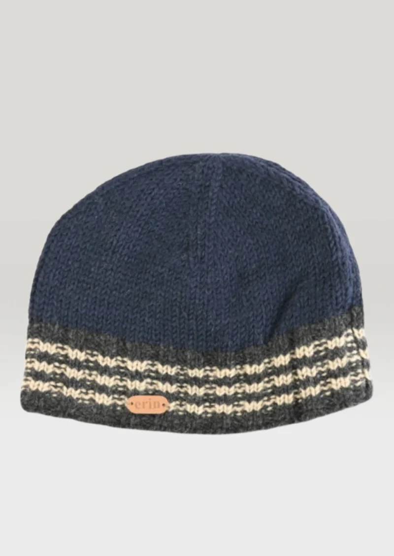 Erin Rib Turnup Hat | Navy Wool