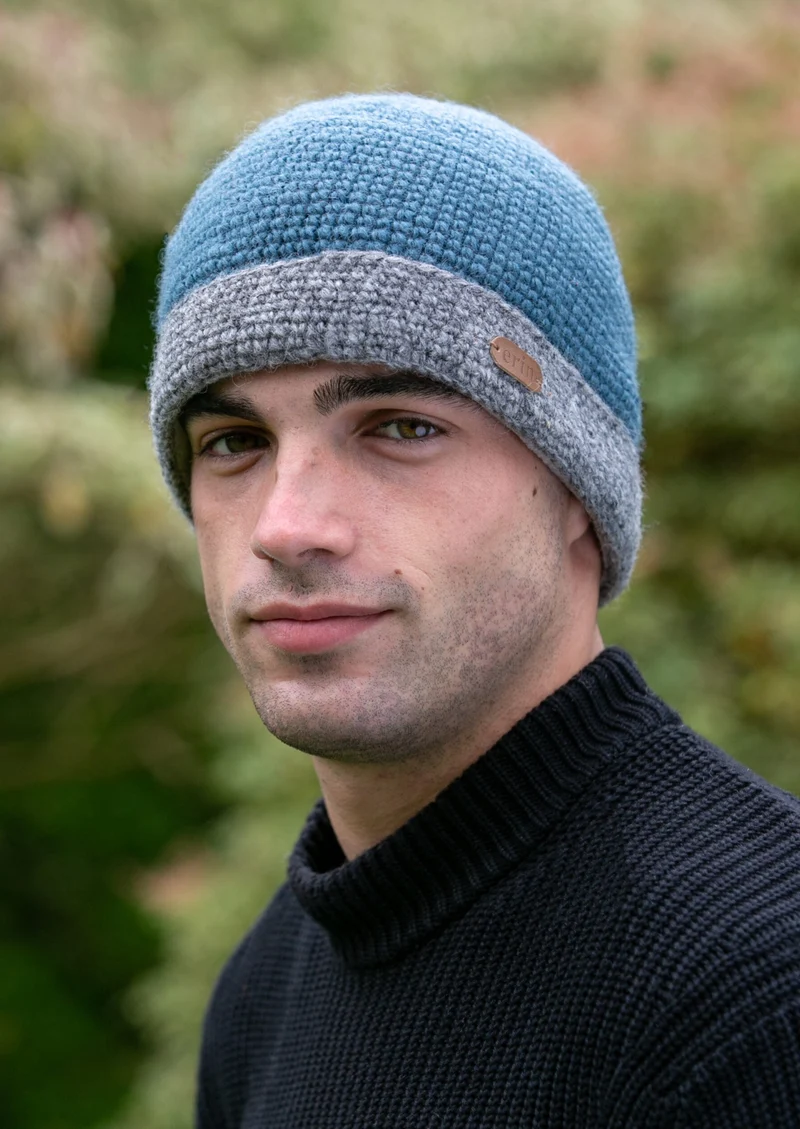 Erin Charcoal Rib Pullon Hat | Blue