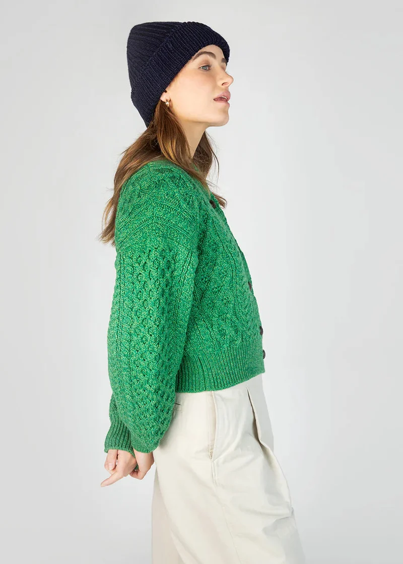 Zinnia Chunky Knit Merino Wool Hat | Navy