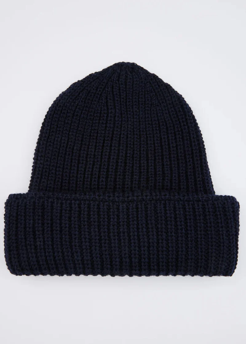 Zinnia Chunky Knit Merino Wool Hat | Navy