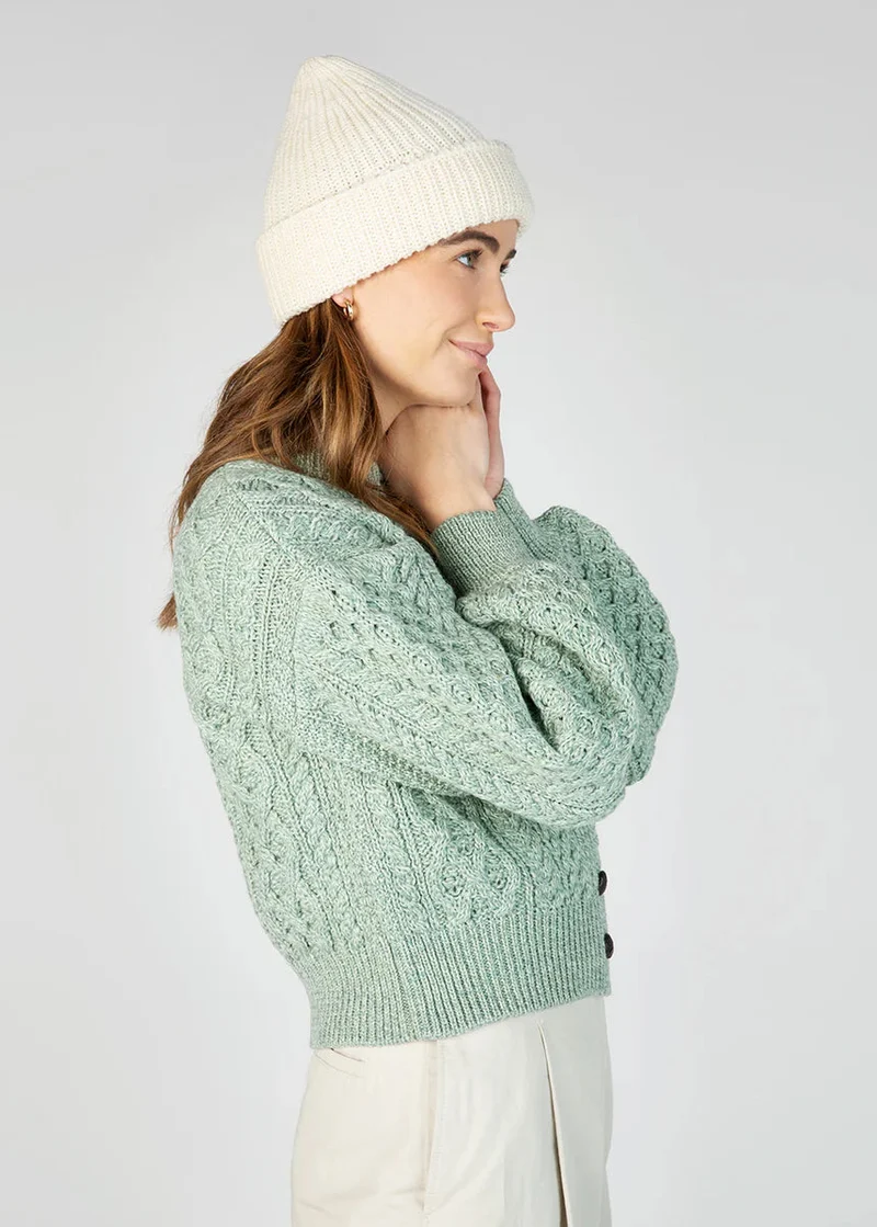 Zinnia Chunky Knit Merino Wool Hat | Natural