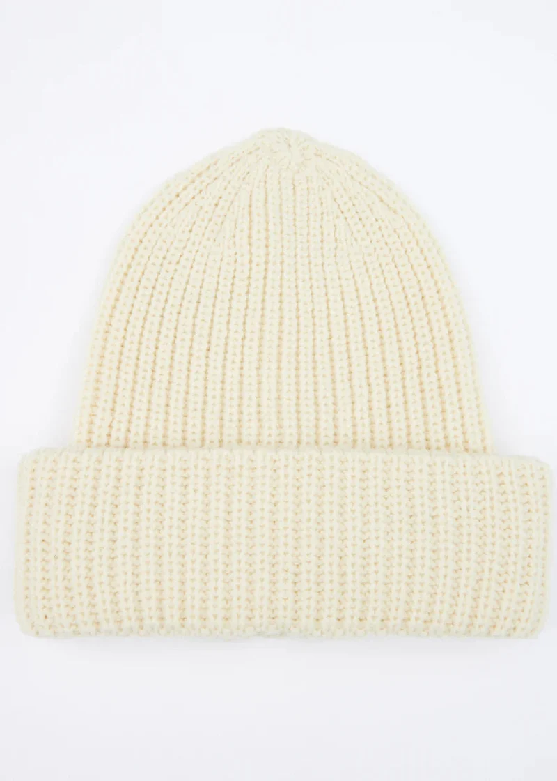 Zinnia Chunky Knit Merino Wool Hat | Natural