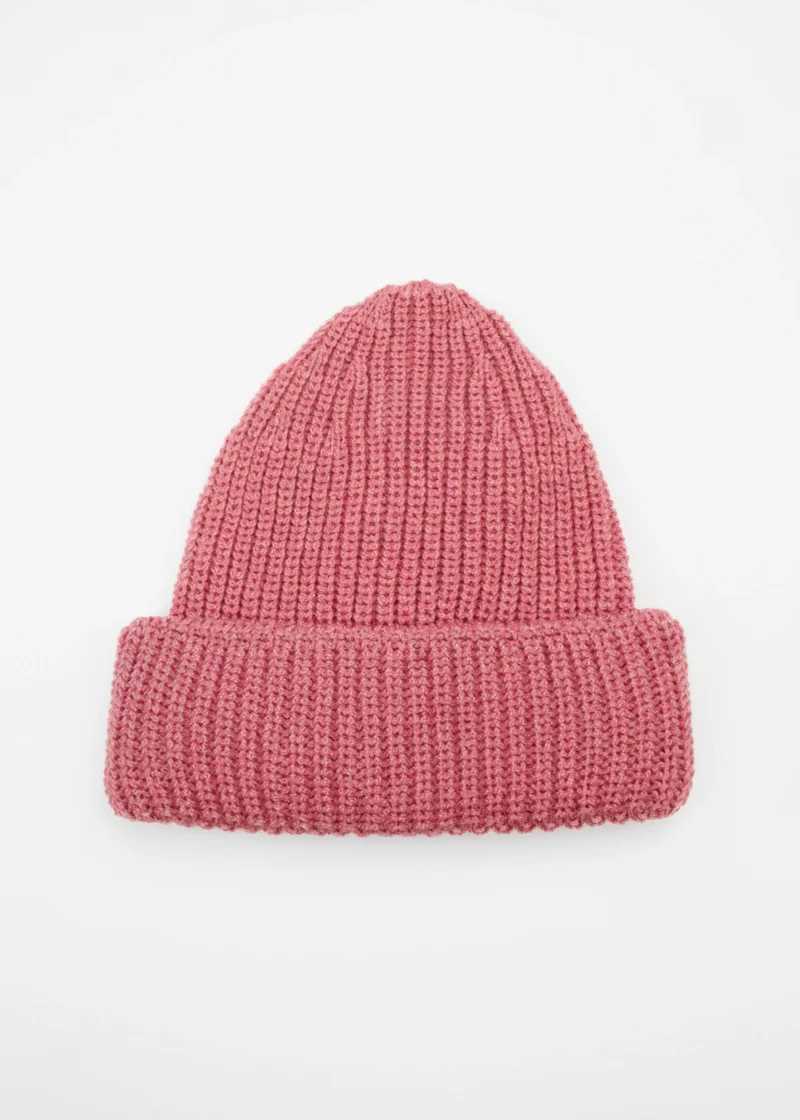 Zinnia Chunky Knit Merino Wool Hat | Rosa Pink