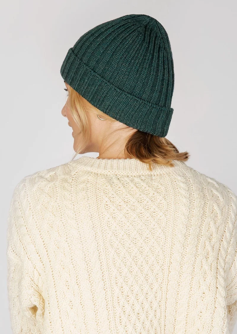 IrelandsEye Ribbed Merino Hat | Green