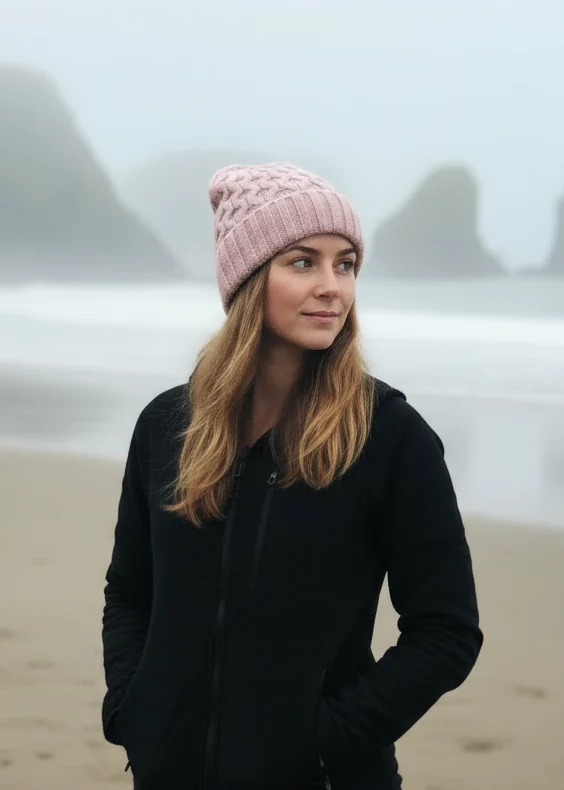 IrelandsEye Luxe Aran Hat | Pink Mist