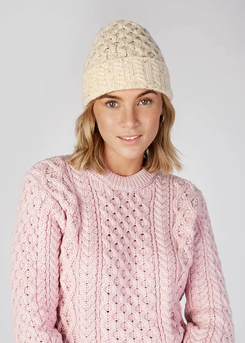 Irelands Eye Luxe Aran Hat | Chalkstone