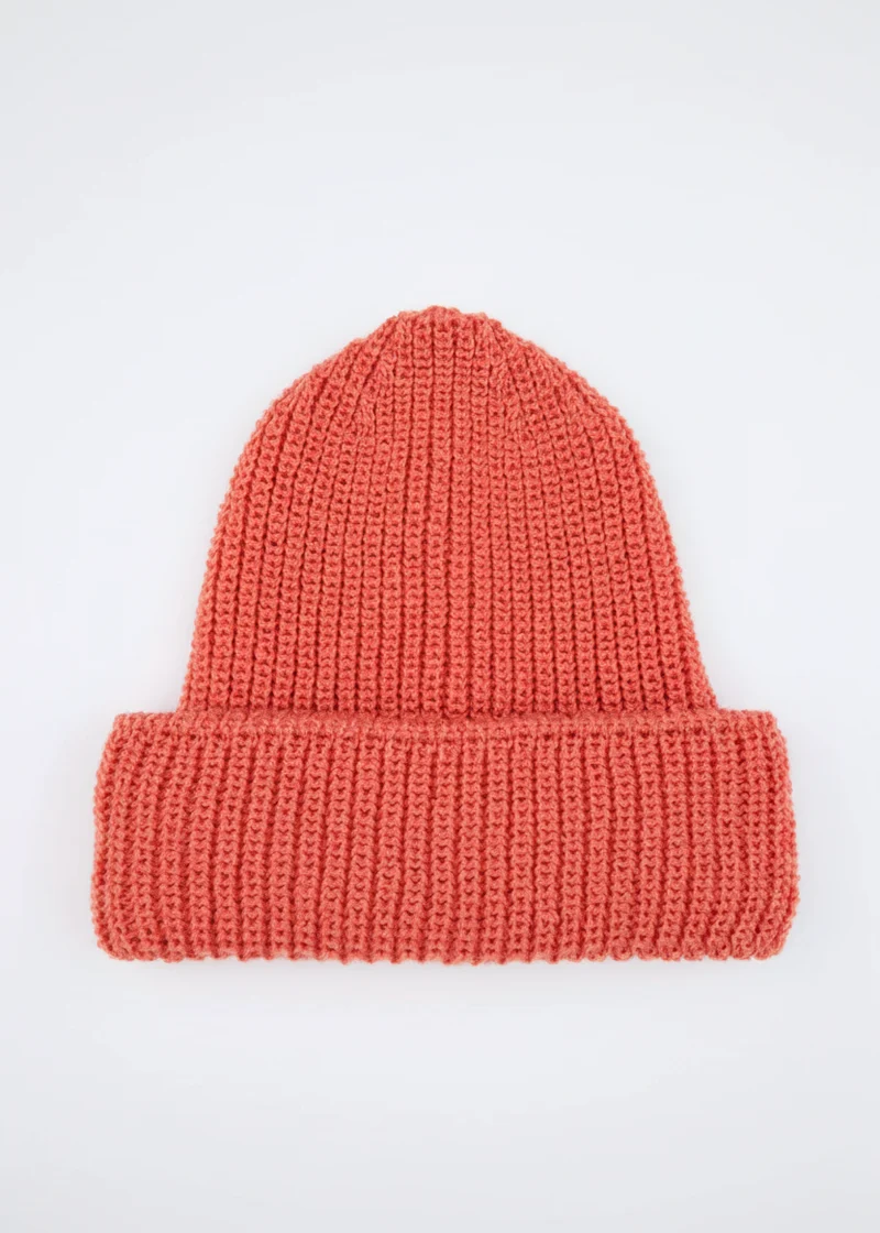 Zinnia Chunky Knit Merino Wool Hat | Salmon