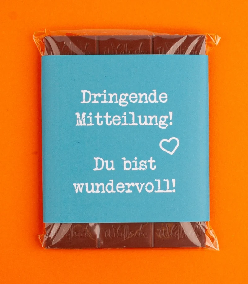 Schokolade "Dringende Mitteilung!"