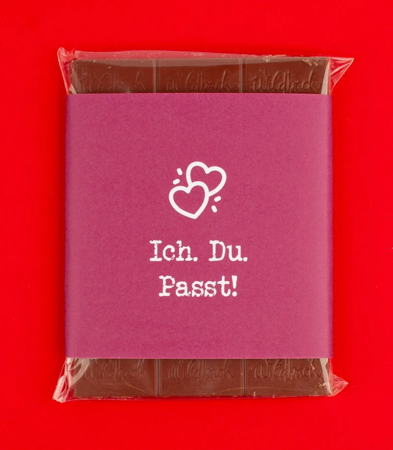 Schokolade "Ich. Du. Passt."