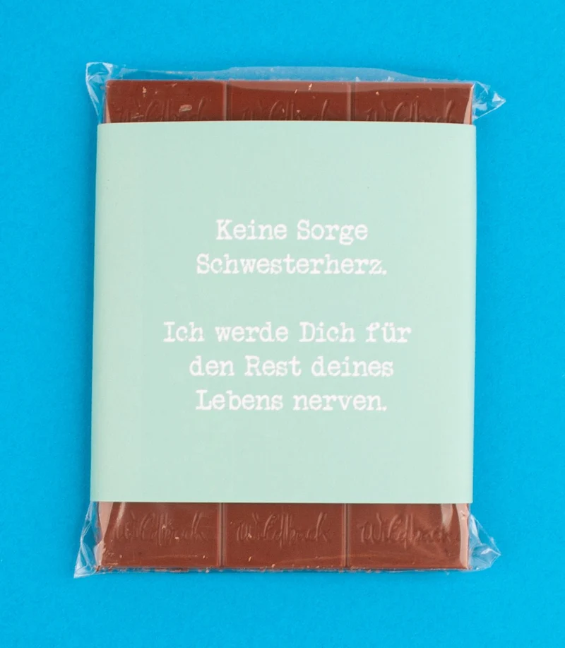 Schokolade "Schwesterherz"