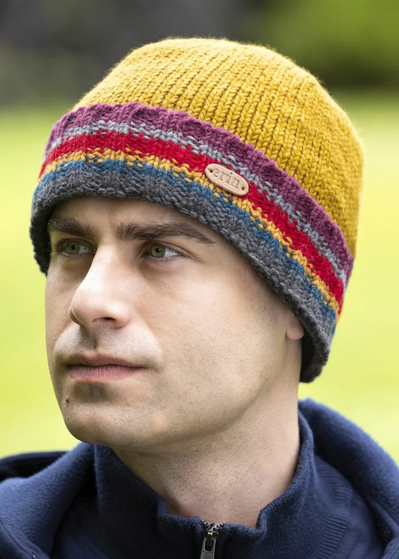 Erin Rib Pullon Turnup Hat | Mustard