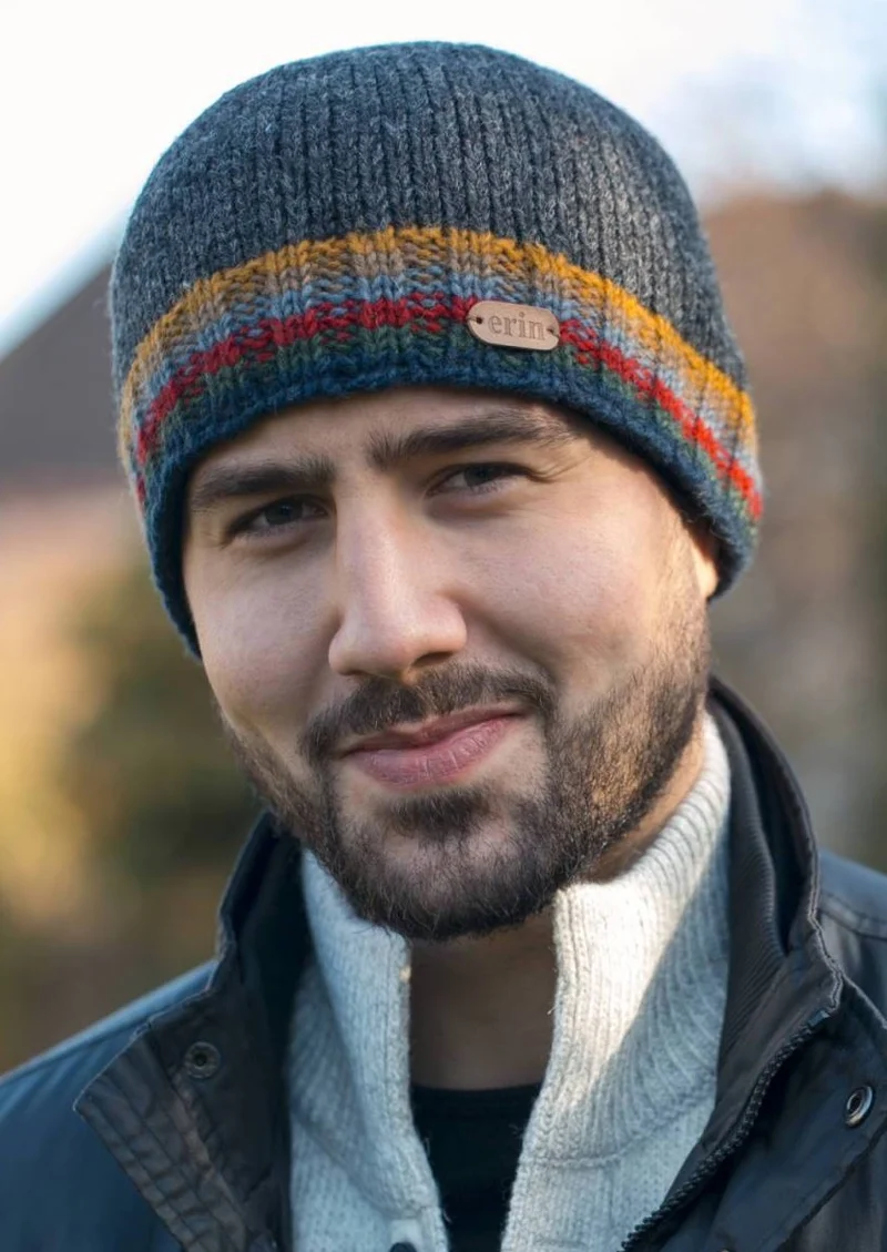 Erin Rib Turnup Hat | Charcoal Wool