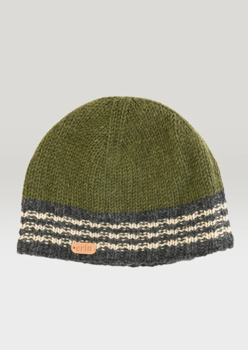 Erin Men's Rib Pullon Hat | Charcoal Green