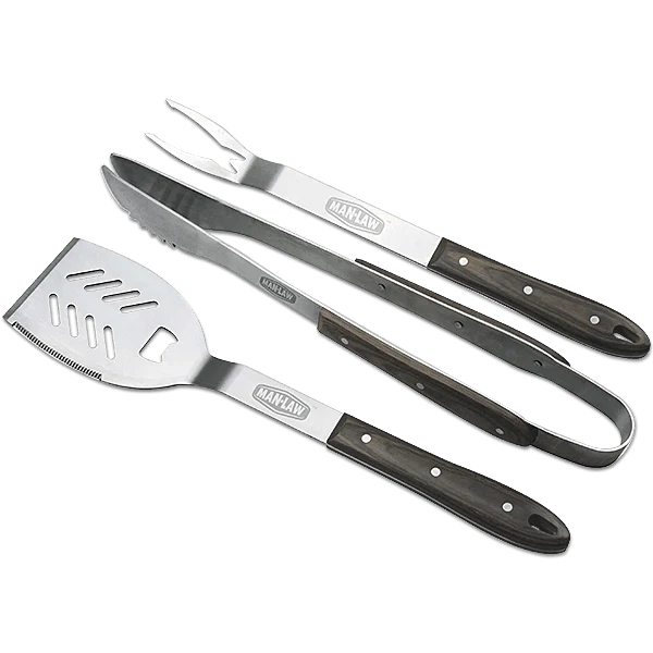 Mächtiges Männer-Grillbesteck 3-teilig