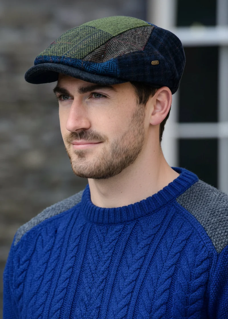 Mucros Kerry Flat Cap | Heritage Wool Patch Cap