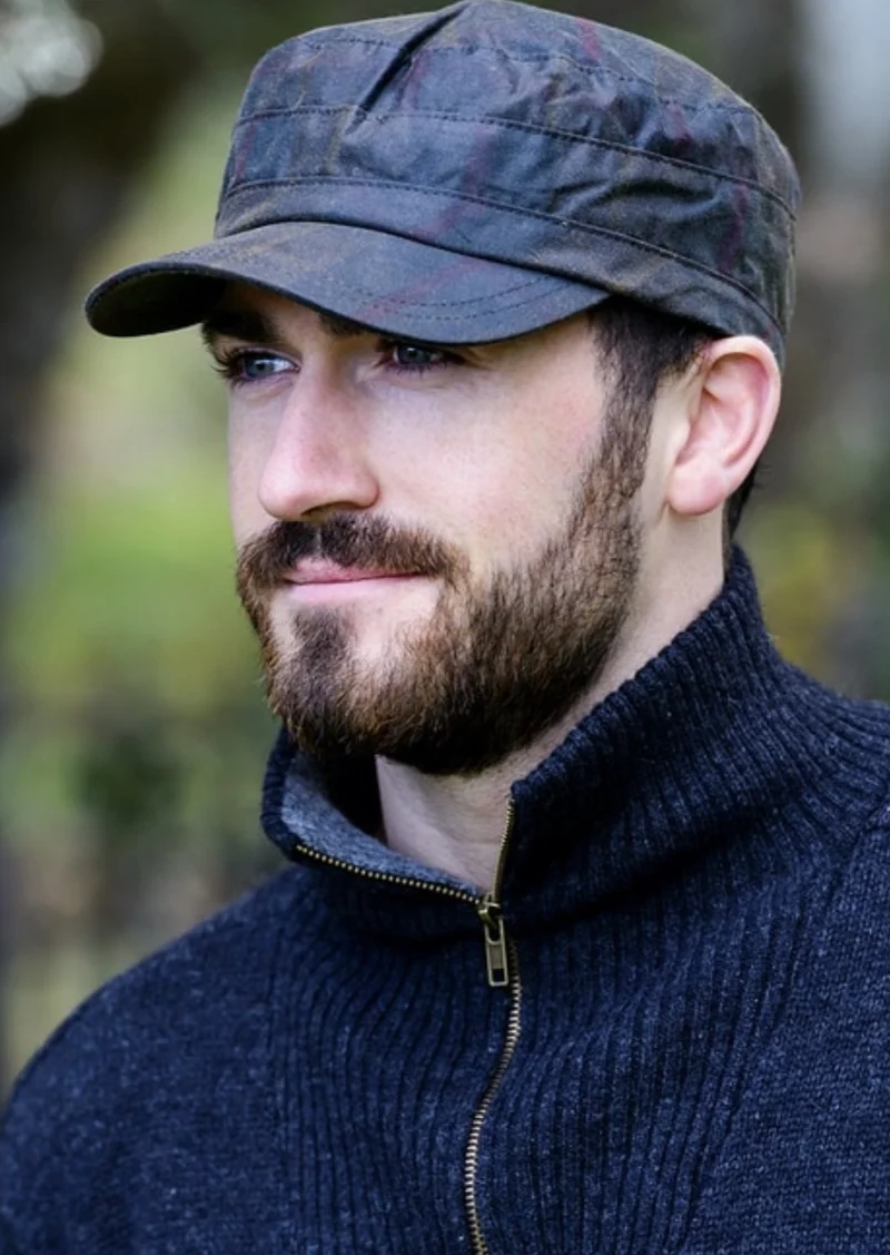 Mucros Wax Fisherman Cap | Premium Tartan Check Design