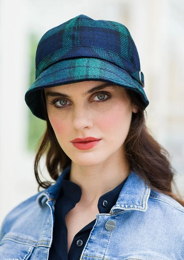 Mucros Blackwatch Flapper Cap | 100% Wool Heritage Weave