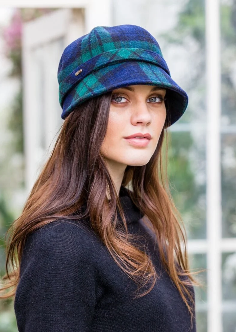 Mucros Blackwatch Flapper Cap | 100% Wool Heritage Weave