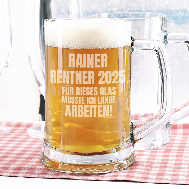 Für dieses Glas musste ich lange arbeiten! - Bierseidel für Rentner