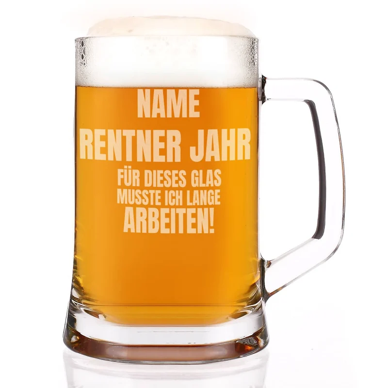 Für dieses Glas musste ich lange arbeiten! - Bierseidel für Rentner