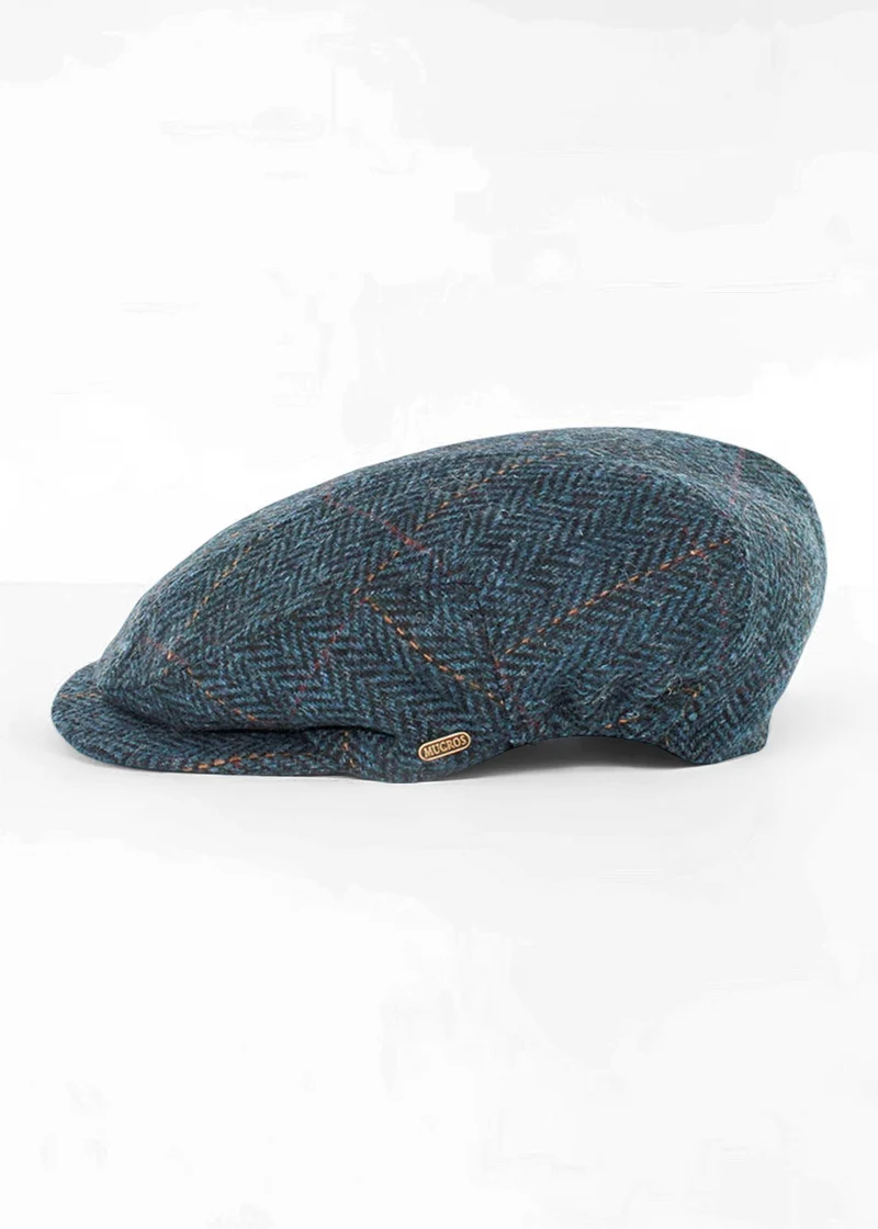 Mucros Kerry Cap | Premium Wool Herringbone Flat Cap