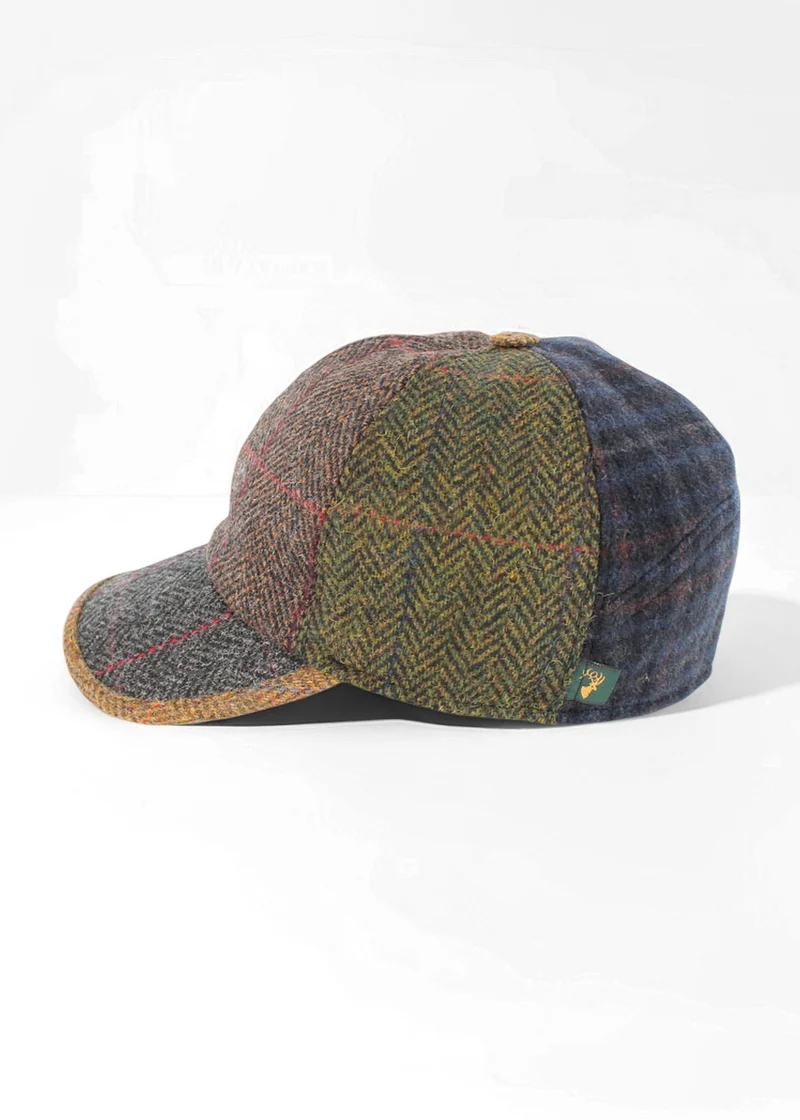Mucros Patch Baseball Cap | Premium Wool Tweed