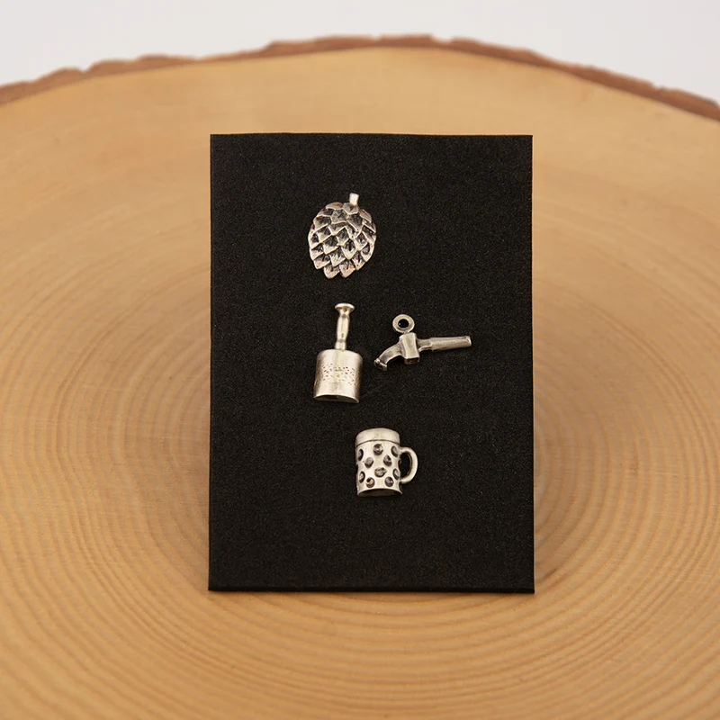 Pin 4er Set Silber geschwärzt