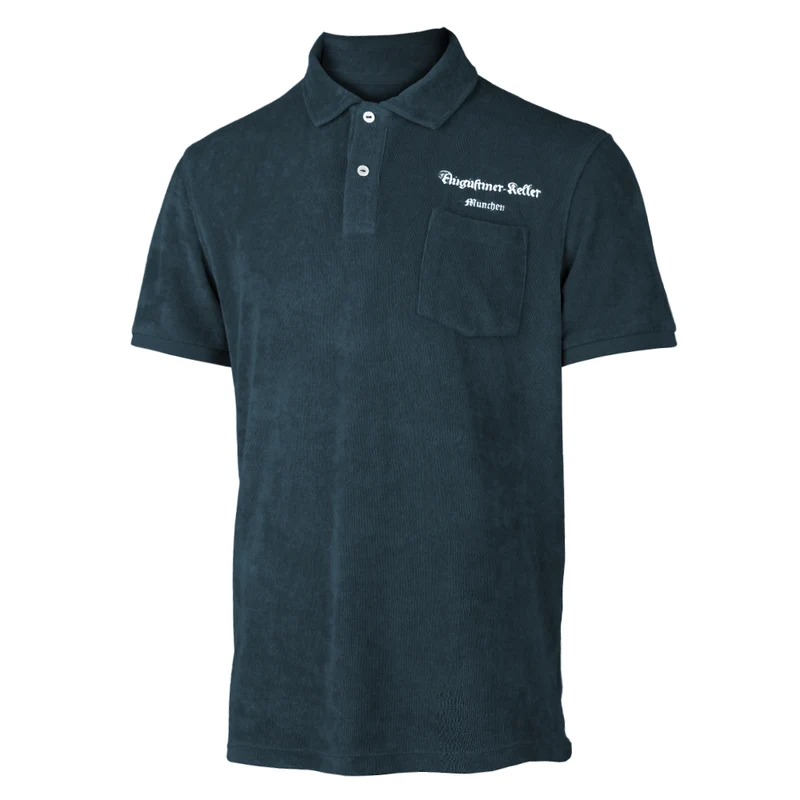 Frottee Polo blau