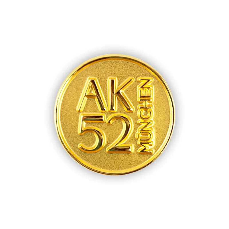 Pin "AK52" gold matt