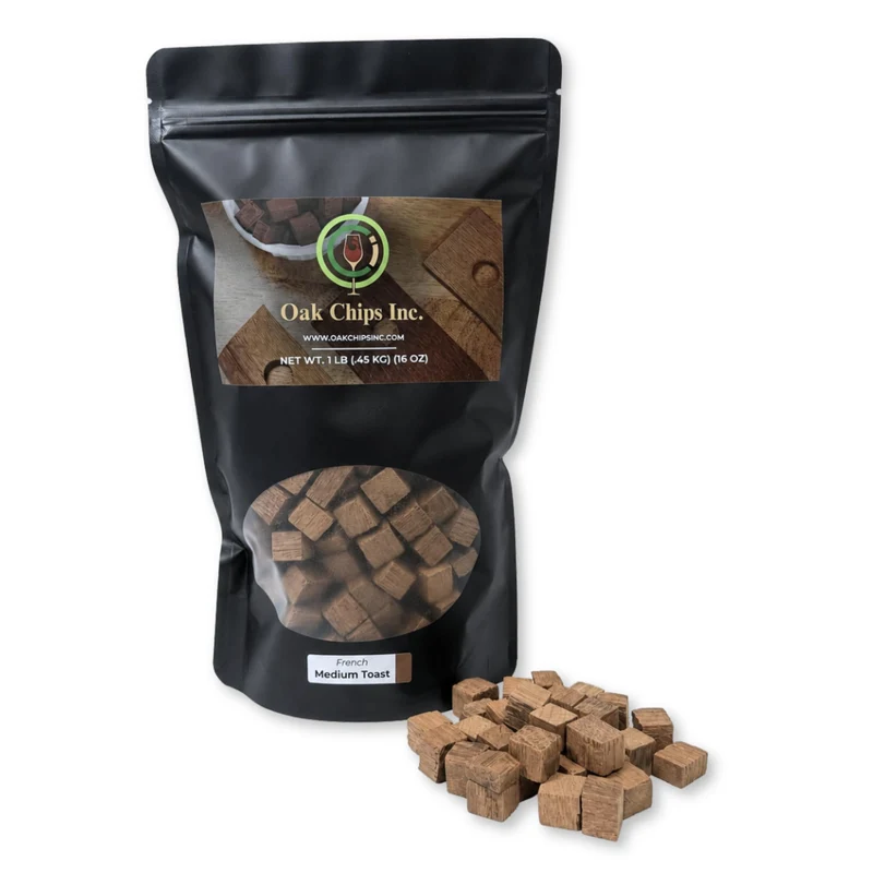 Oak Chips Inc. French Oak Cubes for Brewing - Medium Toast - 1 lb - Perfect for Aging Wines, Spirits, Beer, and More!