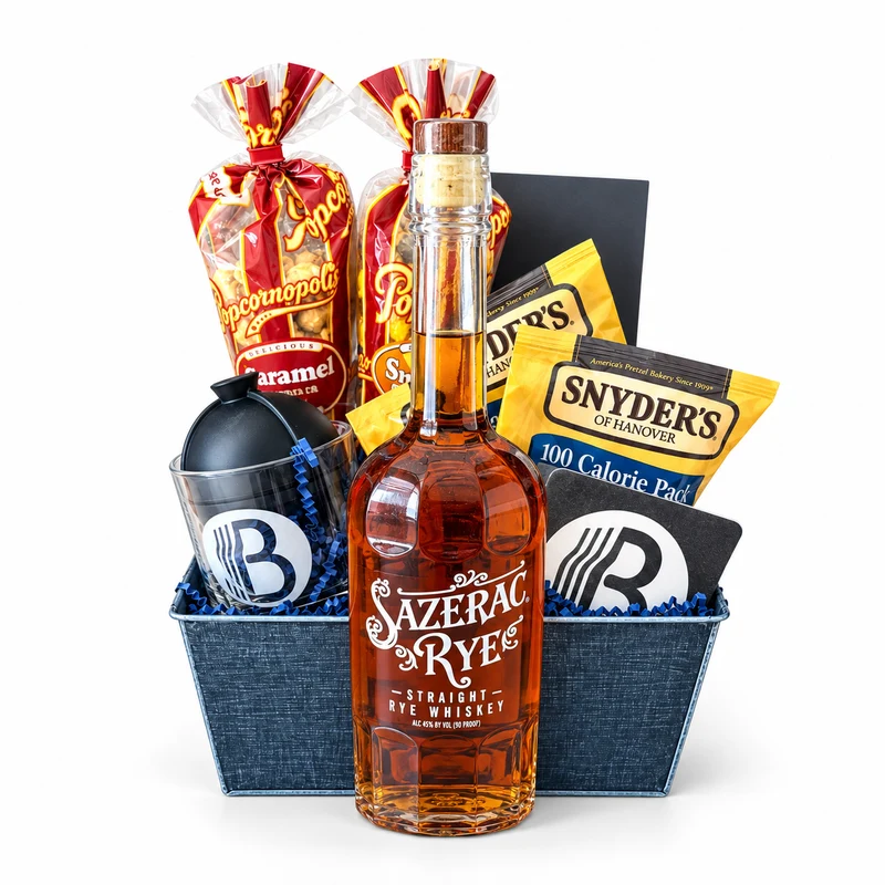 Sazerac Rye Straight Rye Whiskey 6 yr Whiskey Gift Set | The BroBasket