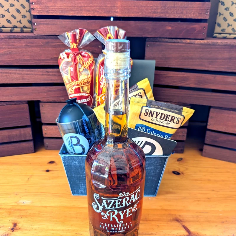 Sazerac Rye Straight Rye Whiskey 6 yr Whiskey Gift Set | The BroBasket