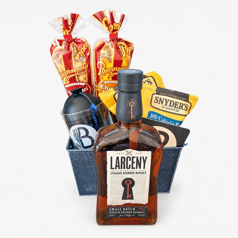Larceny Straight Bourbon Whiskey Bourbon Gift Basket | The BroBasket