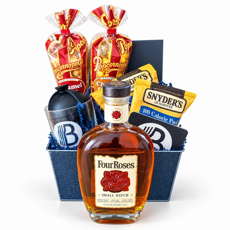 Four Roses Small Batch Select Bourbon Whiskey Gift Set for Him | The BroBasket