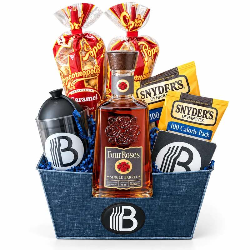 Four Roses Single Barrel Bourbon Whiskey Gift Box | The BroBasket