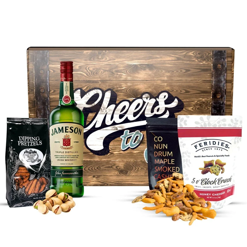 Jameson Whiskey + Snack Gift Basket
