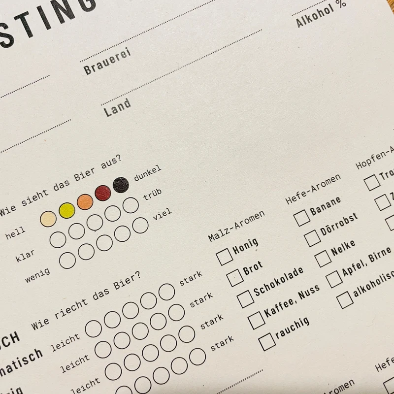 Bierbewertungsbogen (DE+EN) | 100+ Food-Pairing-Tipps zu 32 Bier-Stilen | Bier-Tasting für alle Biersorten | Download als PDF