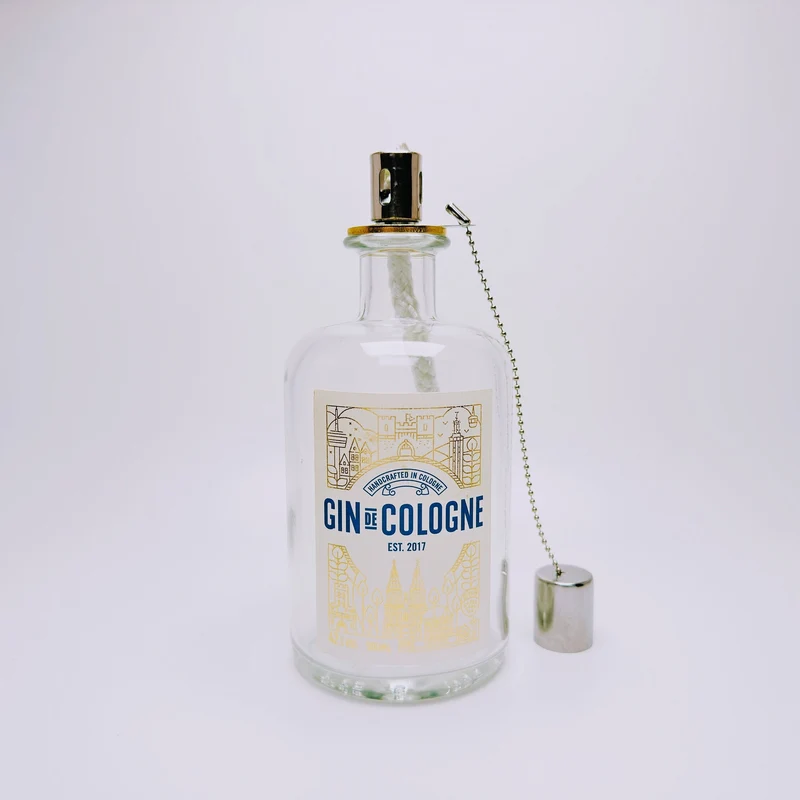 Gin Öllampe “Gin de Cologne“ | Handgemachte Öllampe aus Gin de Cologne Flaschen | Upcycling | Handgefertigt | Individuell | Geschenk | Deko