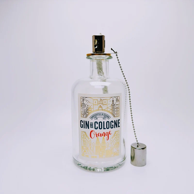 Gin Öllampe “Gin de Cologne“ | Handgemachte Öllampe aus Gin de Cologne Flaschen | Upcycling | Handgefertigt | Individuell | Geschenk | Deko