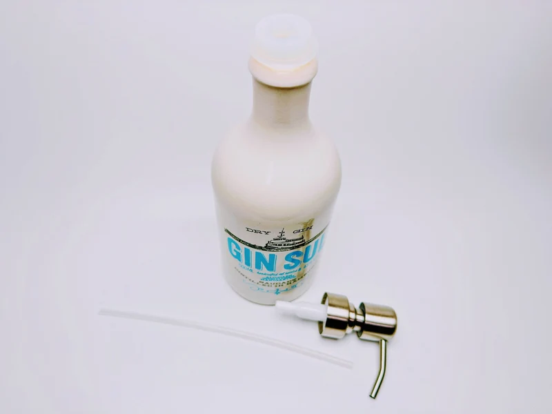 Gin Sul Seifenspender “Sul Spender” | Upcycling Pumpspender aus Gin Sul Flasche | Nachfüllbar | Deko Bad Geschenk Hamburg | 500ml - H:27cm