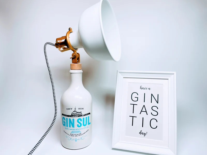 Gin Sul Seifenspender “Sul Spender” | Upcycling Pumpspender aus Gin Sul Flasche | Nachfüllbar | Deko Bad Geschenk Hamburg | 500ml - H:27cm