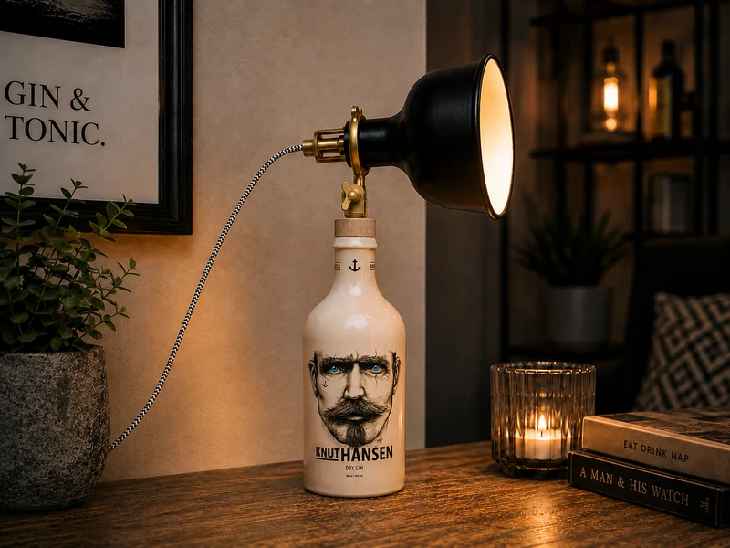 Gin-Seifenspender “Knut“ | Upcycling Pumpspender aus Original Knut Hansen Gin-Flasche | Nachfüllbar mit Seife | Bad-Deko | Geschenk Hamburg