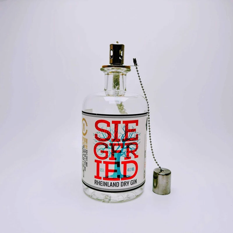 Gin Öllampe "Siegfried" | Handgemachte Öllampe aus Siegfried Gin Flaschen | Upcycling | Handgefertigt | Individuell | Geschenk | Deko