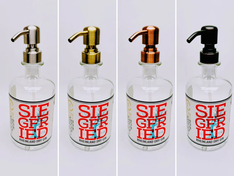 Gin-Seifenspender “Siegfried“ | Upcycling Pumpspender aus Siegfried Gin Flaschen | Nachfüllbar mit Seife etc. | Bad Deko | Geschenk Bonn