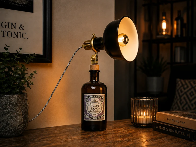 Gin-Seifenspender “Monkey 47“ | Upcycling Pumpspender aus Monkey47 Gin Flasche | Nachfüllbar mit Seife | Bad Deko | Geschenk Schwarzwald