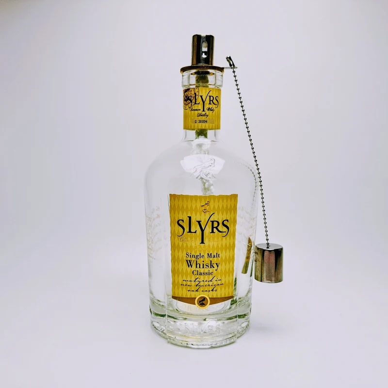 Whisky-Öllampe ”Slyrs Shine” | Handgemachte Öllampe aus Slyrs Whisky Flaschen | Upcycling | Individuell | Geschenk | München | Bayern | Deko