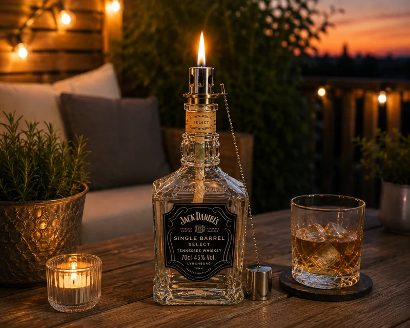 Whisky-Seifenspender “Jacky” | Upcycling Pumpspender aus Jack Daniels Flasche | Nachfüllbar | Bad Deko | Geschenkidee für Whisky Fans