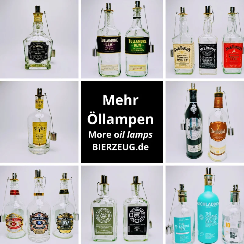 Whisky-Öllampe ”Chivas Glow” | Handgemachte Öllampe aus Chivas Regal Flaschen | Upcycling | Individuell | Geschenk | Schottland | Deko